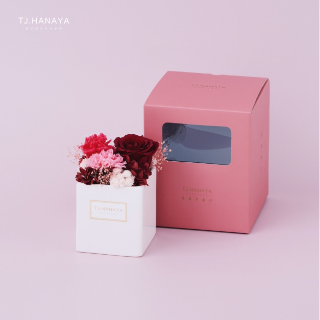 永生康乃馨大方禮盒｜紅粉