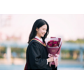 永生玫瑰畢業花束｜釉紅_1