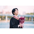 永生玫瑰畢業花束｜釉紅_2
