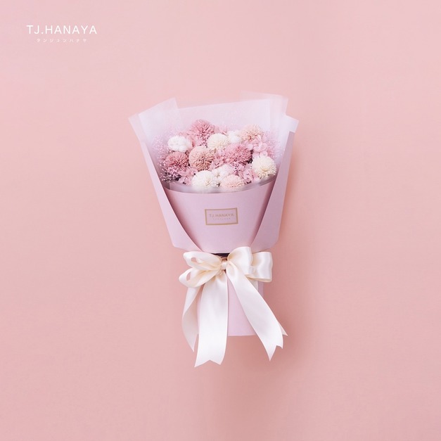 索拉乒乓畢業花束｜櫻粉