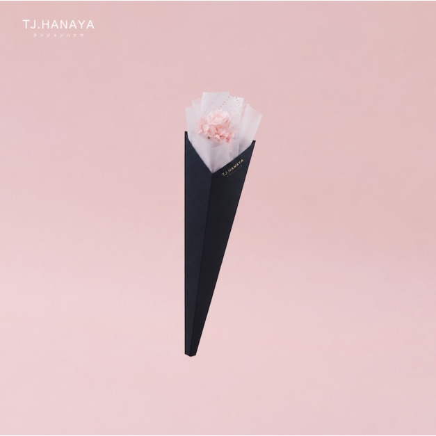 單朵永生玫瑰花束｜粉