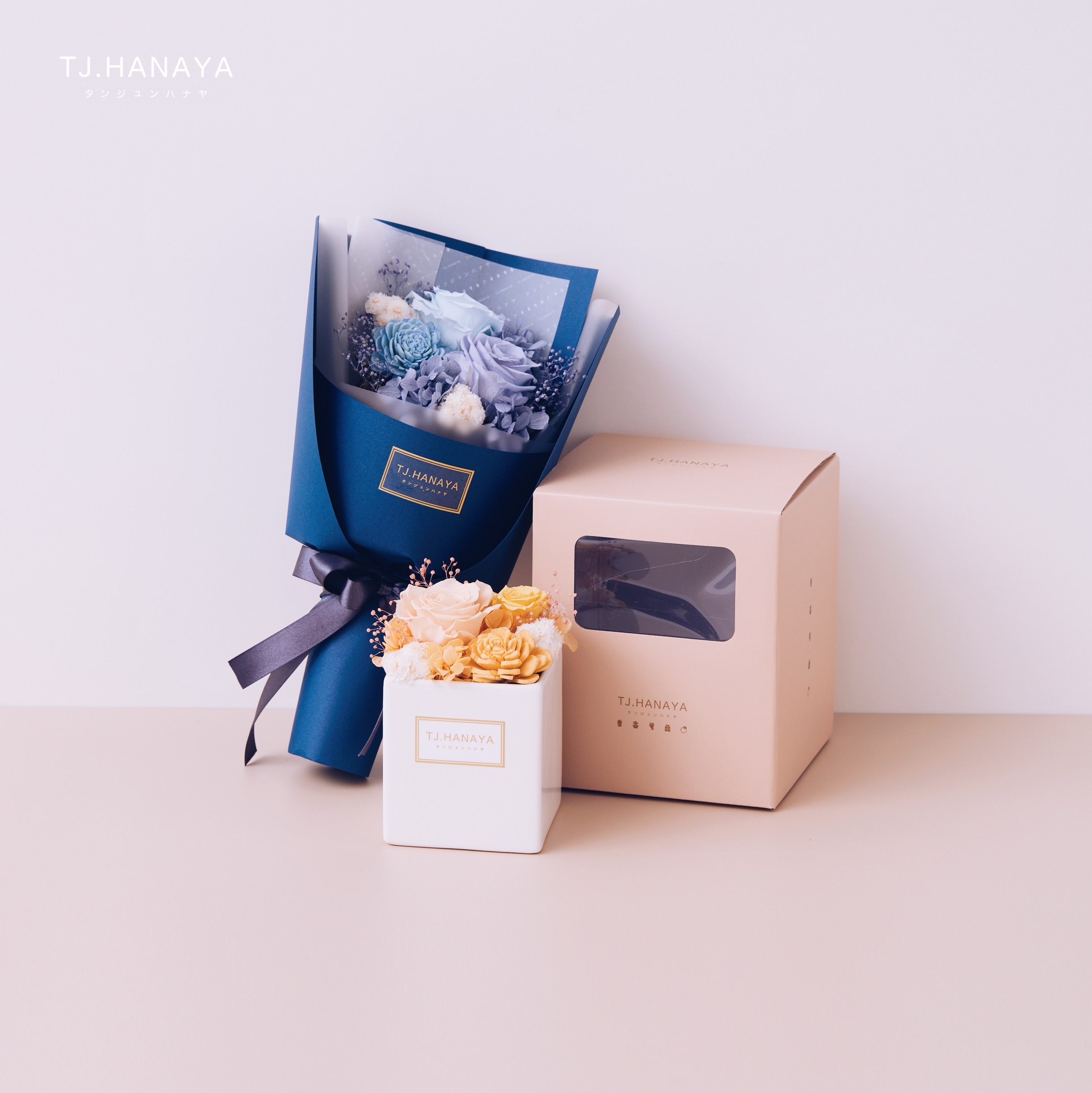 方盆花束禮盒組