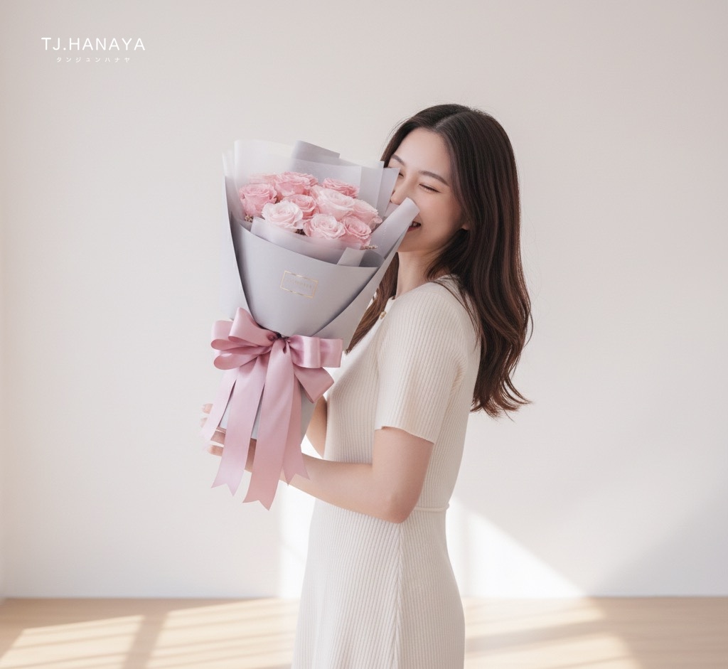 粉玫瑰花束-粉玫瑰花語-粉玫瑰求婚