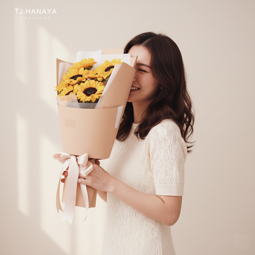 向日葵花束-朋友生日送花-畢業生向日葵