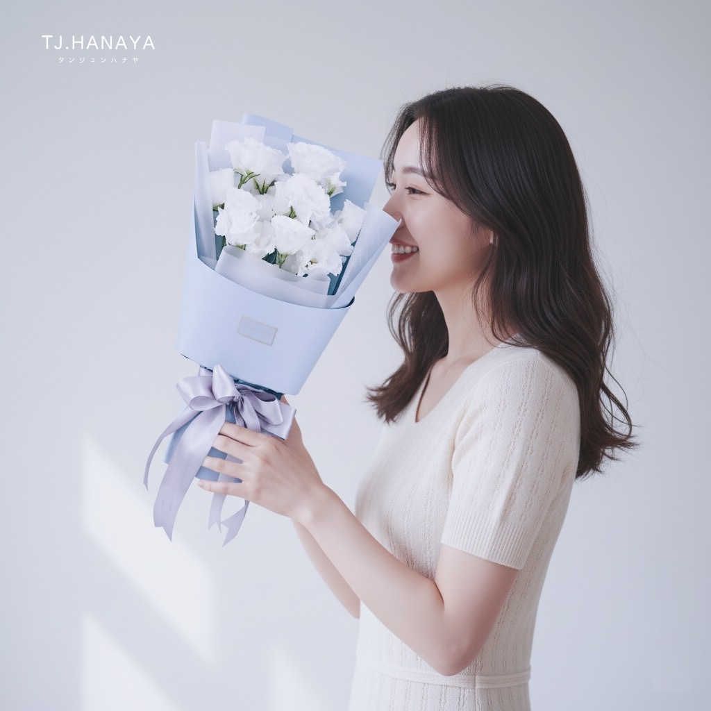 白桔梗意義-白桔梗花束-白桔梗花語