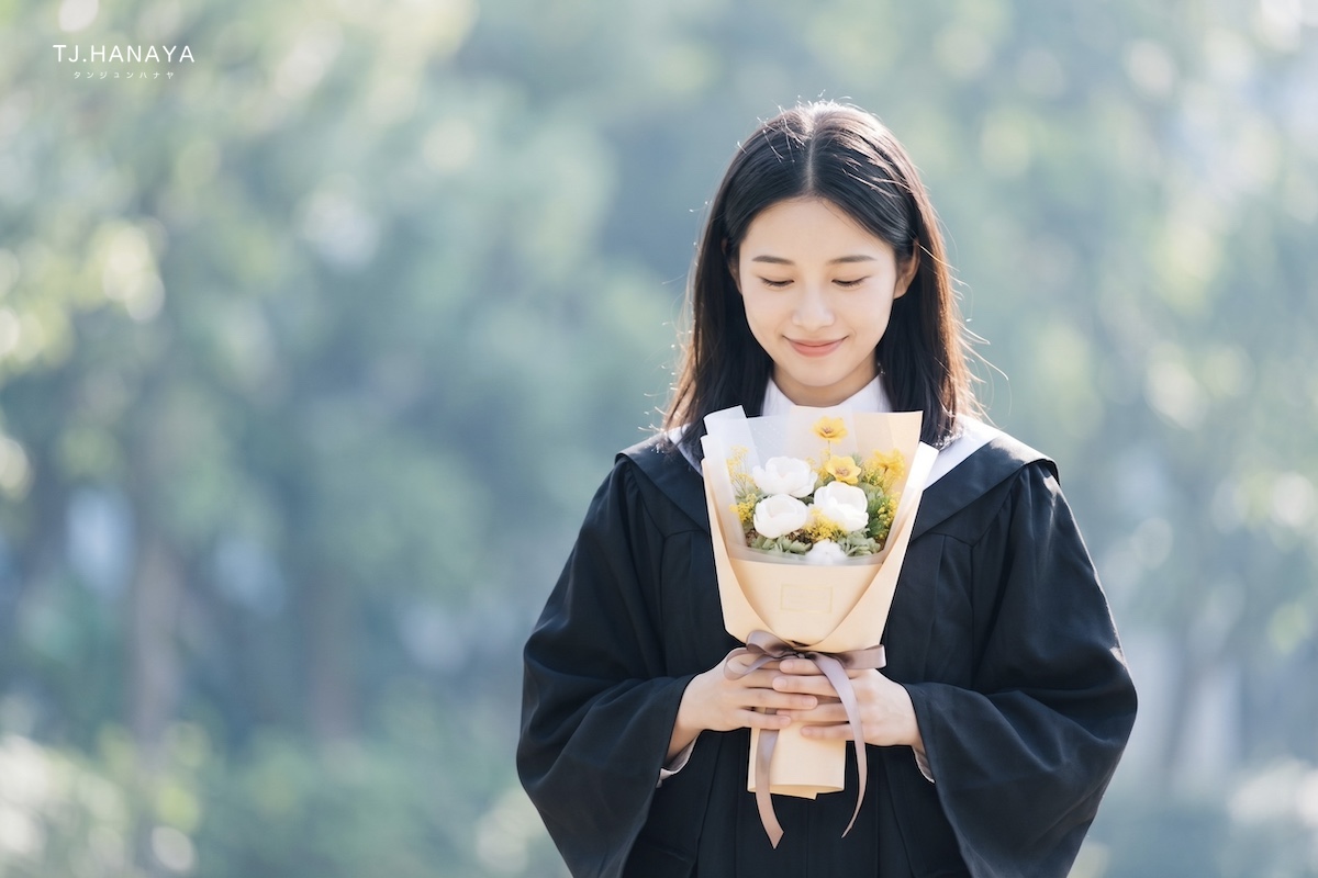 自然系畢業花束-永生花畢業花束-畢業送永生花