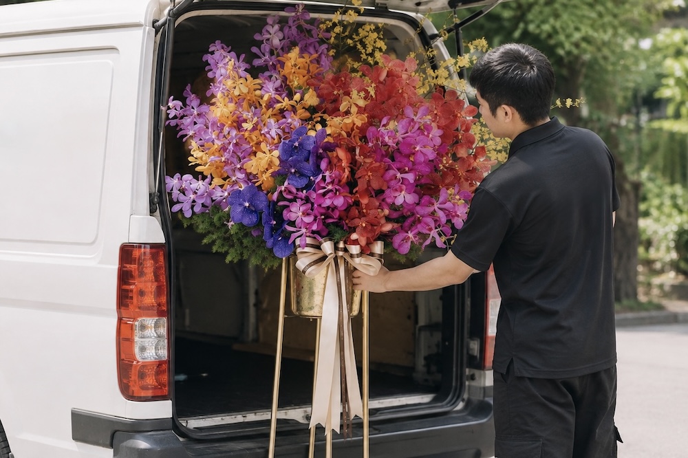 高架花籃專人配送服務
