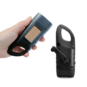 LED迷你手搖太陽能充電手電筒(LH01) 太陽能充電 停電 露營 照明 戶外便攜