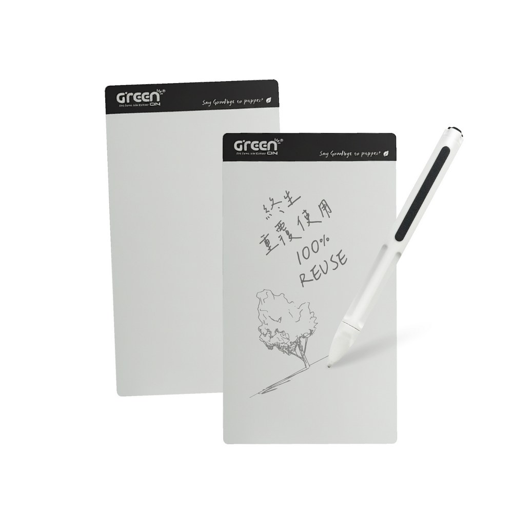 【Green Board】7.2吋磁性電紙板 MT7標準書寫組 (電紙板x2+手寫筆) MIT雙專利設計 0.5mm超薄軟性電子紙 局部清除手寫板