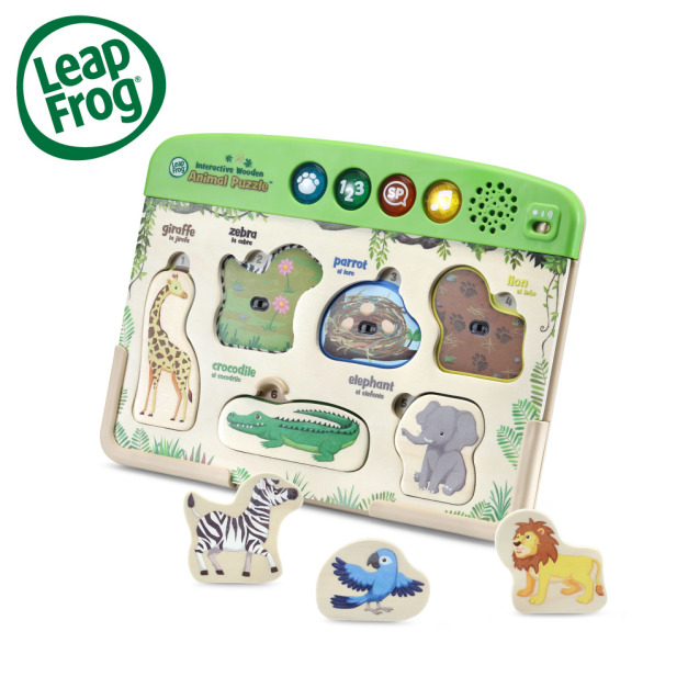 『福利品特賣會-盒損』【LeapFrog】木質動物拼圖
