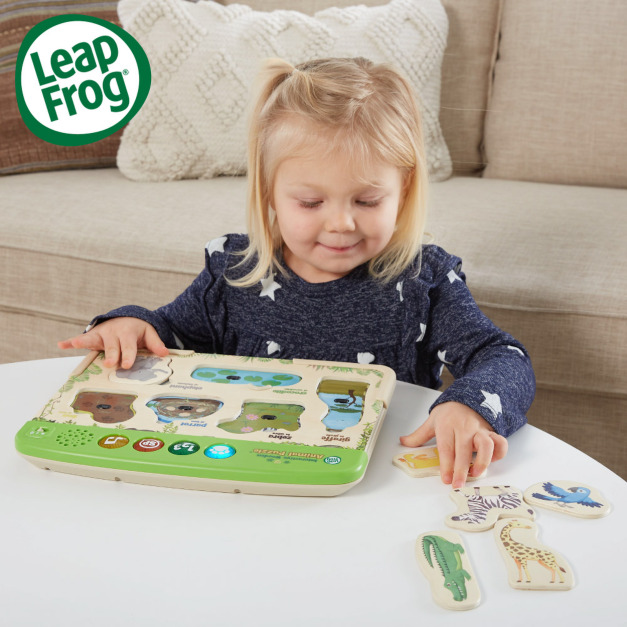 『福利品特賣會-盒損』【LeapFrog】木質動物拼圖