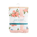 【Little Unicorn】純棉寶寶毯 水彩玫瑰_6