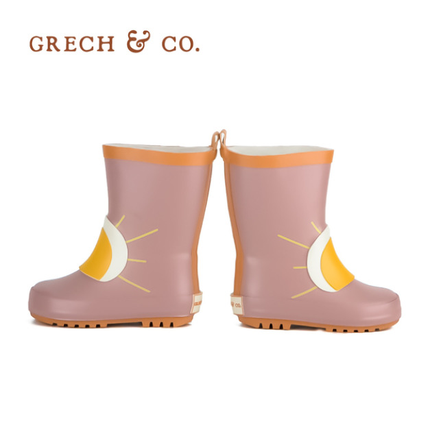 『缺貨』【Grech&Co】兒童雨鞋 藕粉