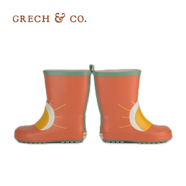 『缺貨』【Grech&Co】兒童雨鞋  緋紅