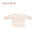 『缺貨』【Grech&Co】防水長袖圍兜 細格紋