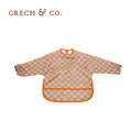 『缺貨』【Grech&Co】防水長袖圍兜 藍黃格
