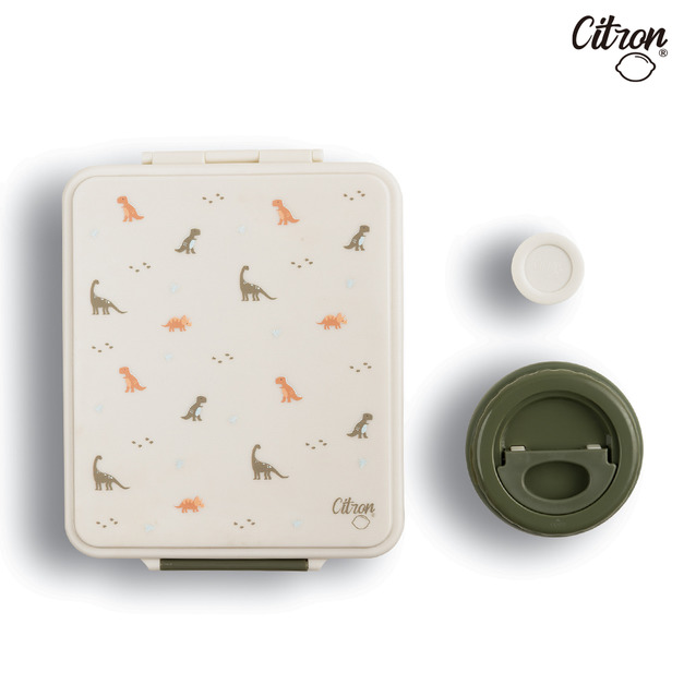 【Citron】餐盒三件組_恐龍世界(內含:小保溫食品罐*1+醬料罐*1)