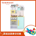 【Teamson kids】小廚師佛羅倫斯木製廚房玩具-薄荷綠(中型玩具廚房)(黃綠色)_1