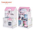 【Teamson kids】艾芮兒奇境2合1木製娃娃屋廚房組
