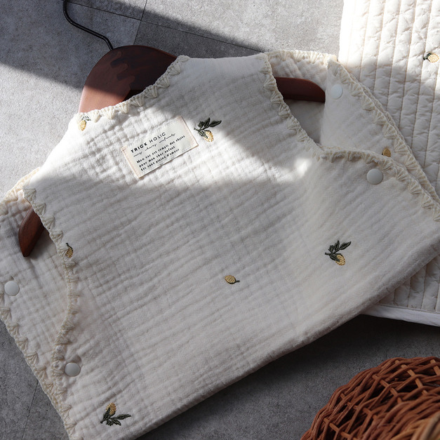 『缺貨』【Trick Holic】六層紗檸檬刺繡防踢被