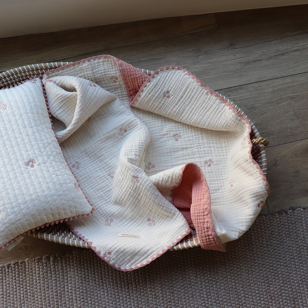 【Trick Holic】櫻桃六層紗毯子-140x85cm