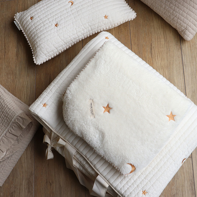 『缺貨』【Trick Holic】星星月亮刺繡毛毯-70x85cm