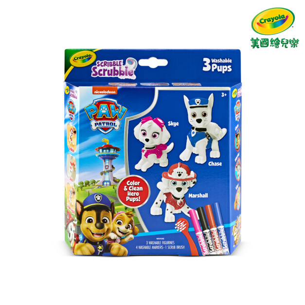 『新品預購-9月出貨』【Crayola 繪兒樂】彩繪百變_汪汪隊立大功3入組(適用年齡:3歲以上)