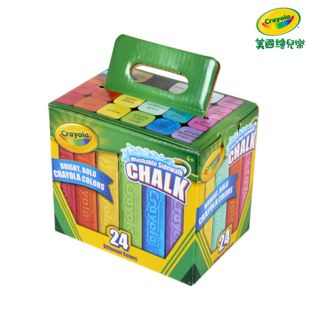 『新品預購-9月出貨』【Crayola 繪兒樂】可水洗戶外粉筆24色(適用年齡:4歲以上)