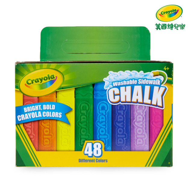 『新品預購-9月出貨』【Crayola 繪兒樂】可水洗戶外粉筆48色(適用年齡:4歲以上)