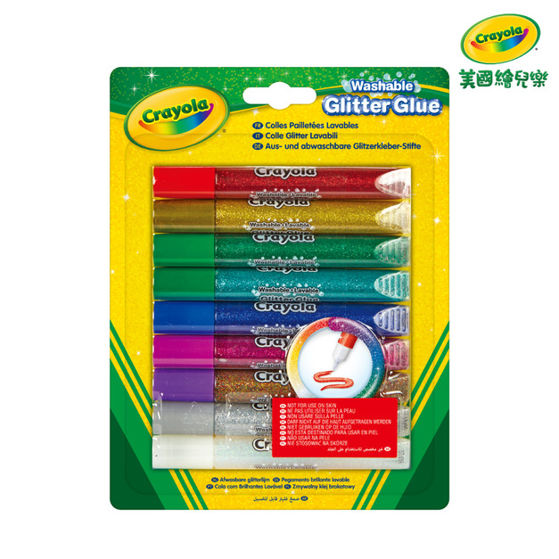 『新品預購-9月出貨』【Crayola 繪兒樂】可水洗亮片膠水(適用年齡:3歲以上)