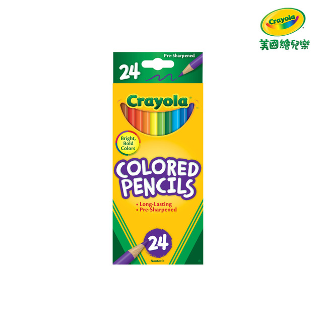『新品預購-9月出貨』【Crayola 繪兒樂】彩色色鉛筆24色(適用年齡:5歲以上)