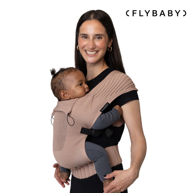 『新品預購-12月到貨』【Flybaby】Air 輕便透氣嬰兒揹巾_暖杏棕