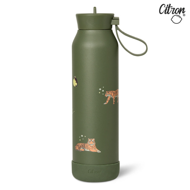 『新品預購-11月出貨』【Citron】矽膠提把三層保溫瓶_500ml_淘氣老虎