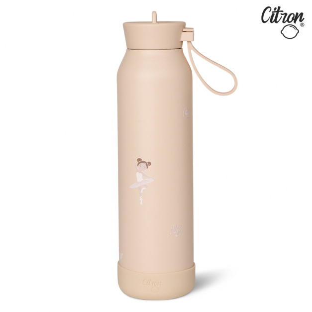 『新品預購-11月出貨』【Citron】矽膠提把三層保溫瓶_500ml_芭蕾女孩