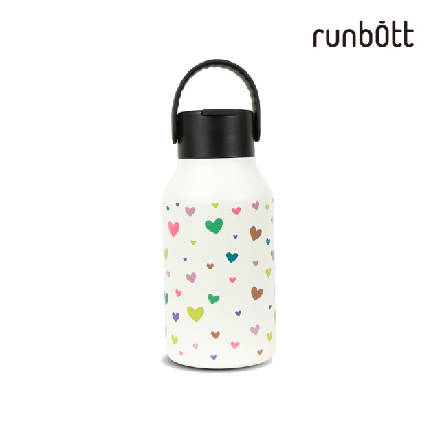 『新品預購-2月出貨』【runbott】Mii 輕量陶瓷保溫瓶350ml_彩虹愛心