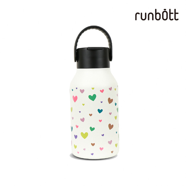 『新品預購-2月出貨』【runbott】Mii 輕量陶瓷保溫瓶350ml_彩虹愛心