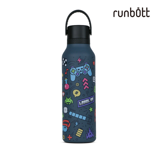『新品預購-4月出貨』【runbott】Mii 輕量陶瓷保溫瓶600ml_冒險遊戲(深藍)