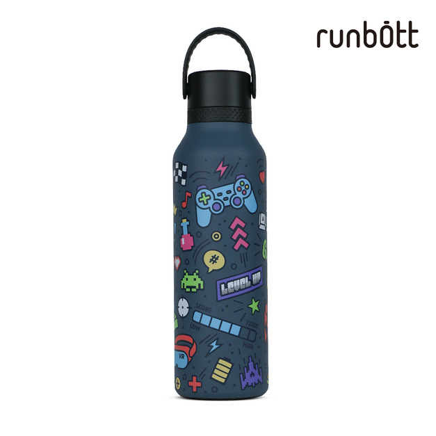 『新品預購-4月出貨』【runbott】Mii 輕量陶瓷保溫瓶600ml_冒險遊戲(深藍)