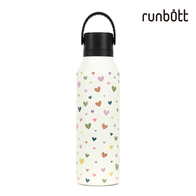 『新品預購-2月出貨』【runbott】Mii 輕量陶瓷保溫瓶600ml_彩虹愛心