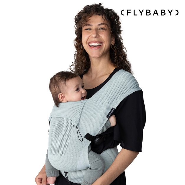 『新品預購-2月出貨』【Flybaby】Air 輕便透氣嬰兒揹巾_輕霧綠