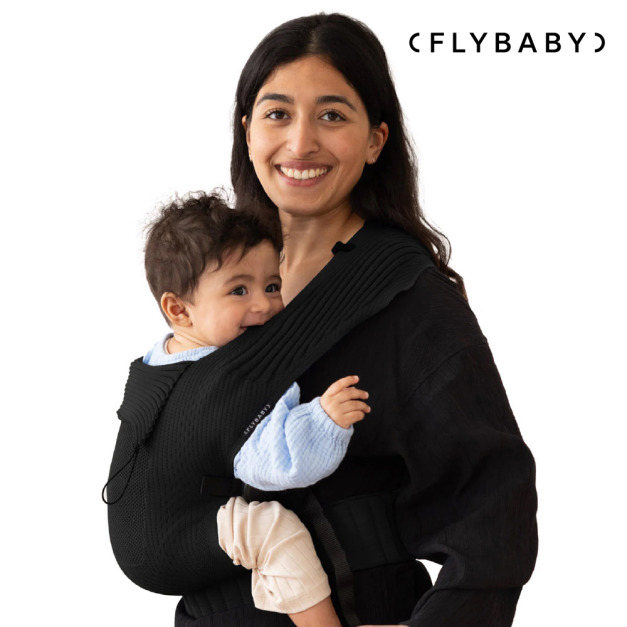 『新品預購-2月出貨』【Flybaby】Air 輕便透氣嬰兒揹巾_氣質黑