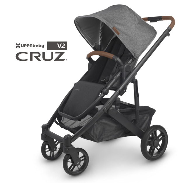 『福利品特賣會-無盒/瑕疵』【UPPAbaby】CRUZ V2酷炫豪華頂級推車-黑灰20(內含:防蚊帳+擋雨罩) 