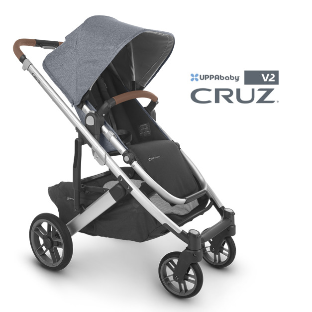 『福利品特賣會-無盒/瑕疵』【UPPAbaby】CRUZ V2酷炫豪華頂級推車-藍灰色19(內含:防蚊帳+擋雨罩) 