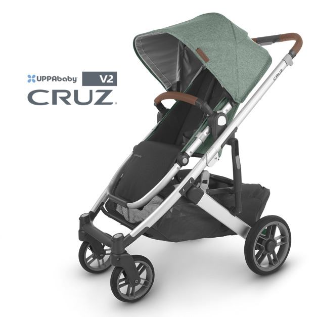 『福利品特賣會-無盒/瑕疵』【UPPAbaby】CRUZ V2酷炫豪華頂級推車-亞麻綠21(內含:防蚊帳+擋雨罩) 