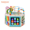 『618活動下單禮(2026/5/18~6/18)』『新品』【Teamson kids】幼兒遊樂園木製七面繞珠(贈：Teamson可愛動物磁力片組-62PCS)