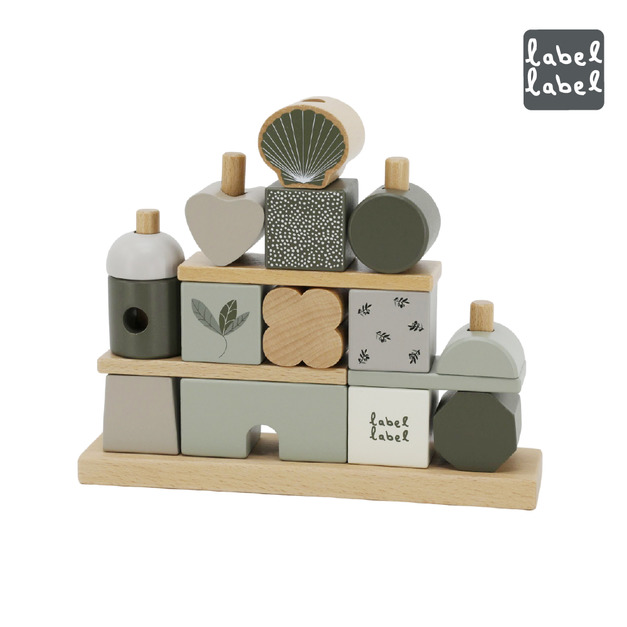 『新品預購-2026年01月出貨』【Label Label】木質積木屋疊疊樂-橄欖綠