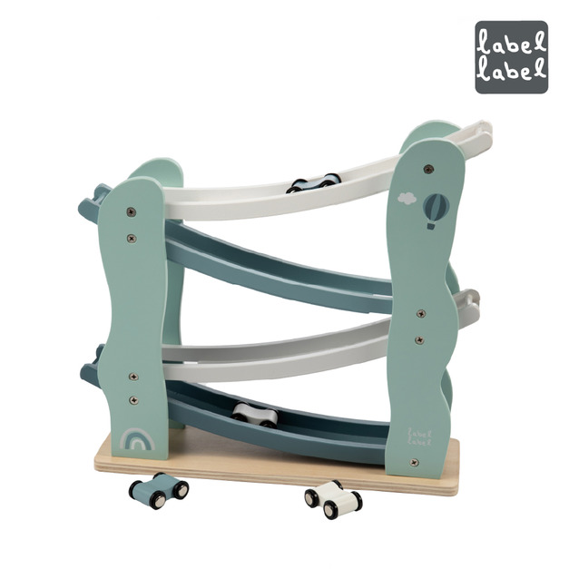 『缺貨』【Label Label】小汽車木質軌道組-薄荷綠