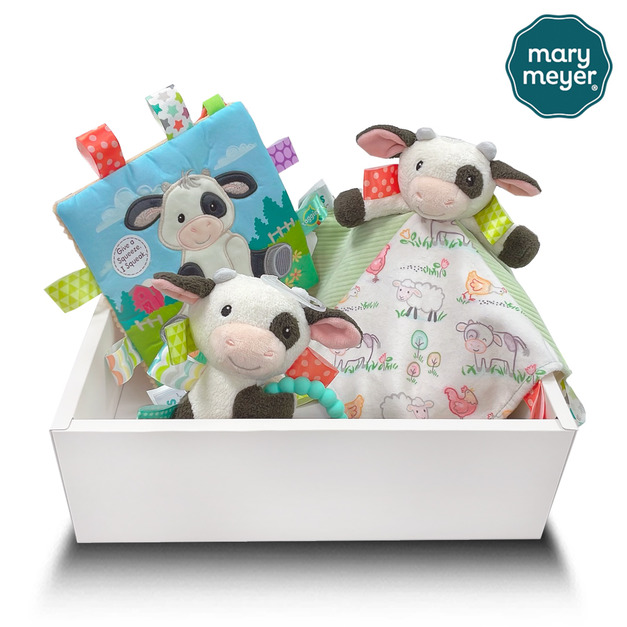 『新品現貨』【MaryMeyer】鄉村小牛波波臻藏禮盒 (標籤手搖鈴+標籤親膚安撫巾+標籤動物安撫沙沙紙)