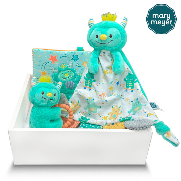 『新品現貨』【MaryMeyer】怪獸萌奇臻藏禮盒(柔軟手搖鈴+柔軟安撫巾+沙沙紙)
