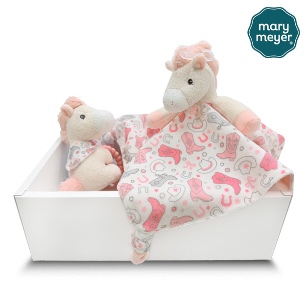 【MaryMeyer】甜粉牛仔馬經典禮盒(手搖鈴+安撫巾)